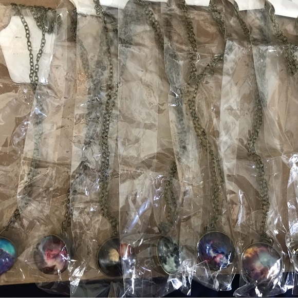 Galaxy Cosmic Double-sided Men's Pendant Necklace, set of 8 - Picture 4 of 13